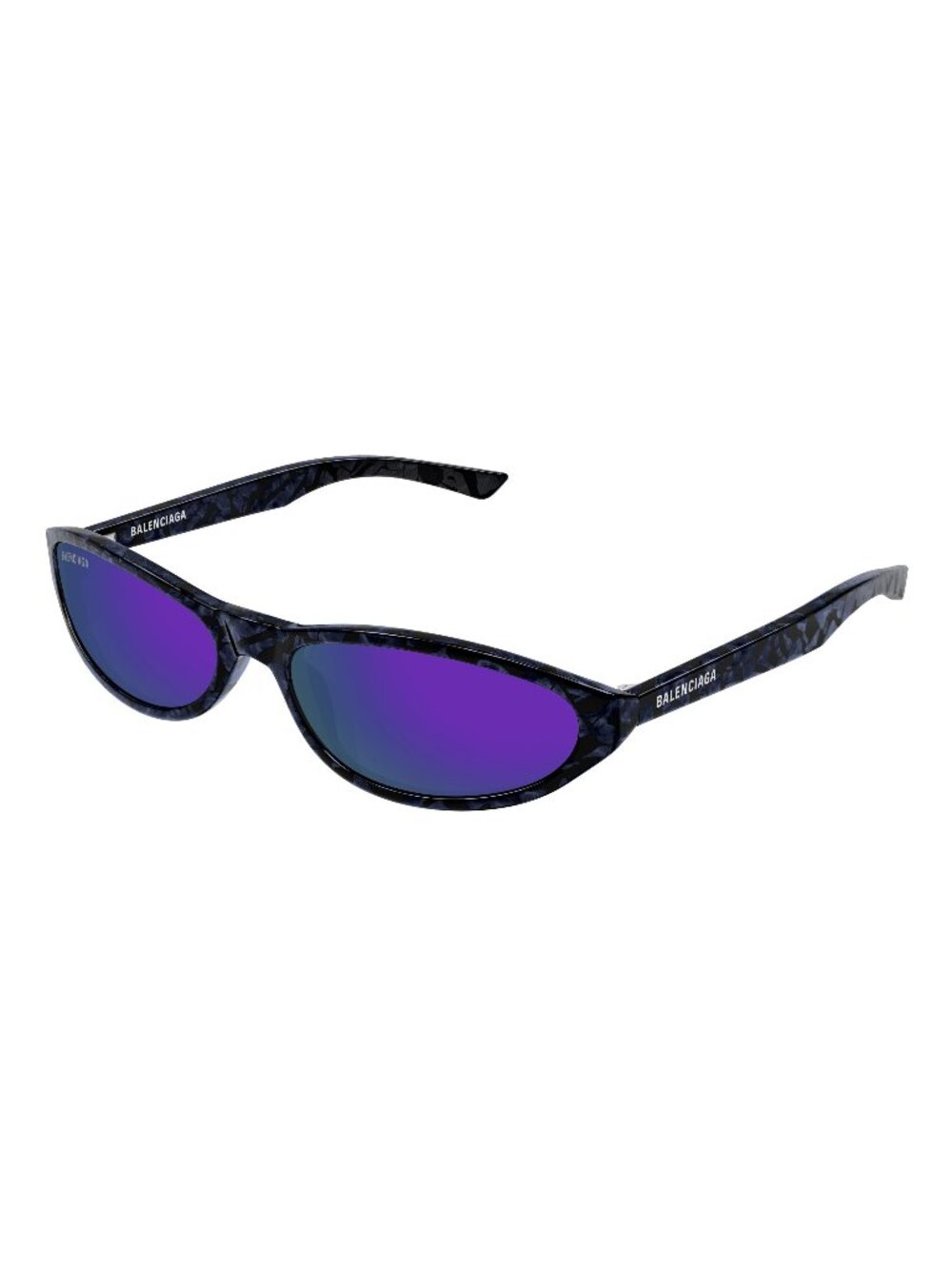 New Balenciaga Unisex Sunglasses Purple Square Lens Acetate Frame BB0007S 011 59